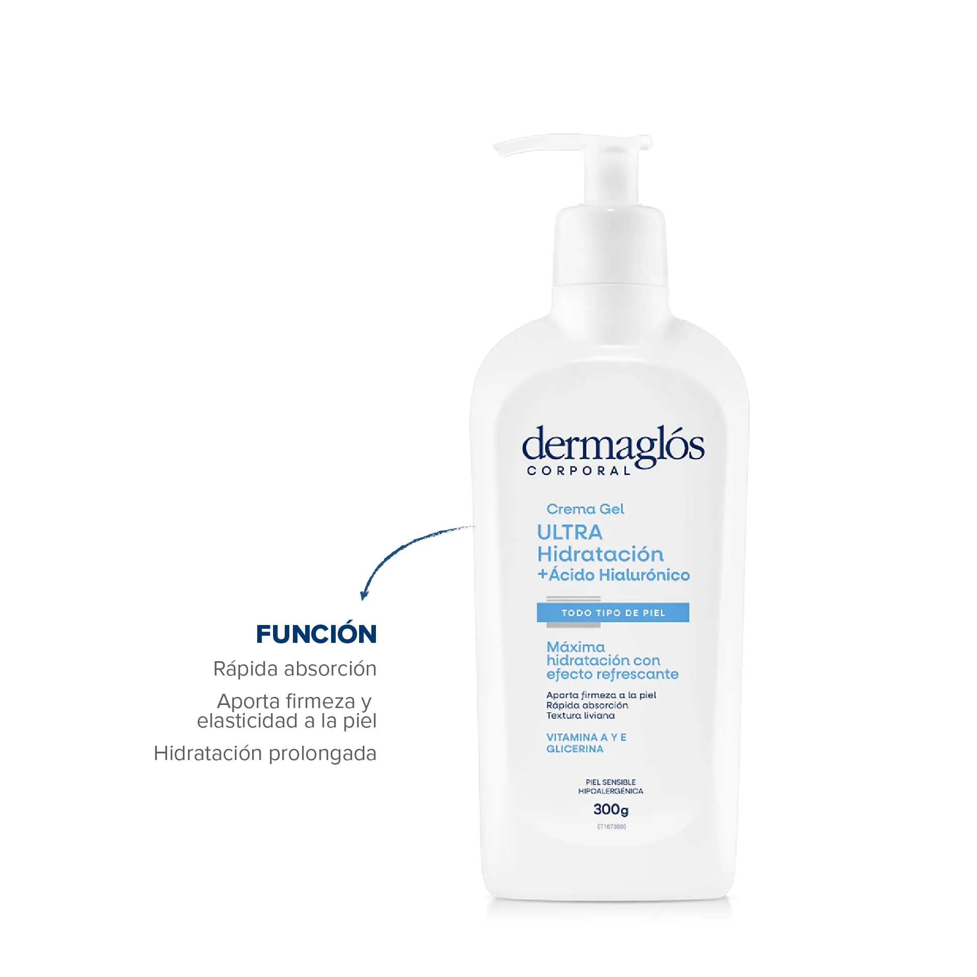 Crema gel corporal Ultra Hidratación + Ácido Hialurónico 300 g